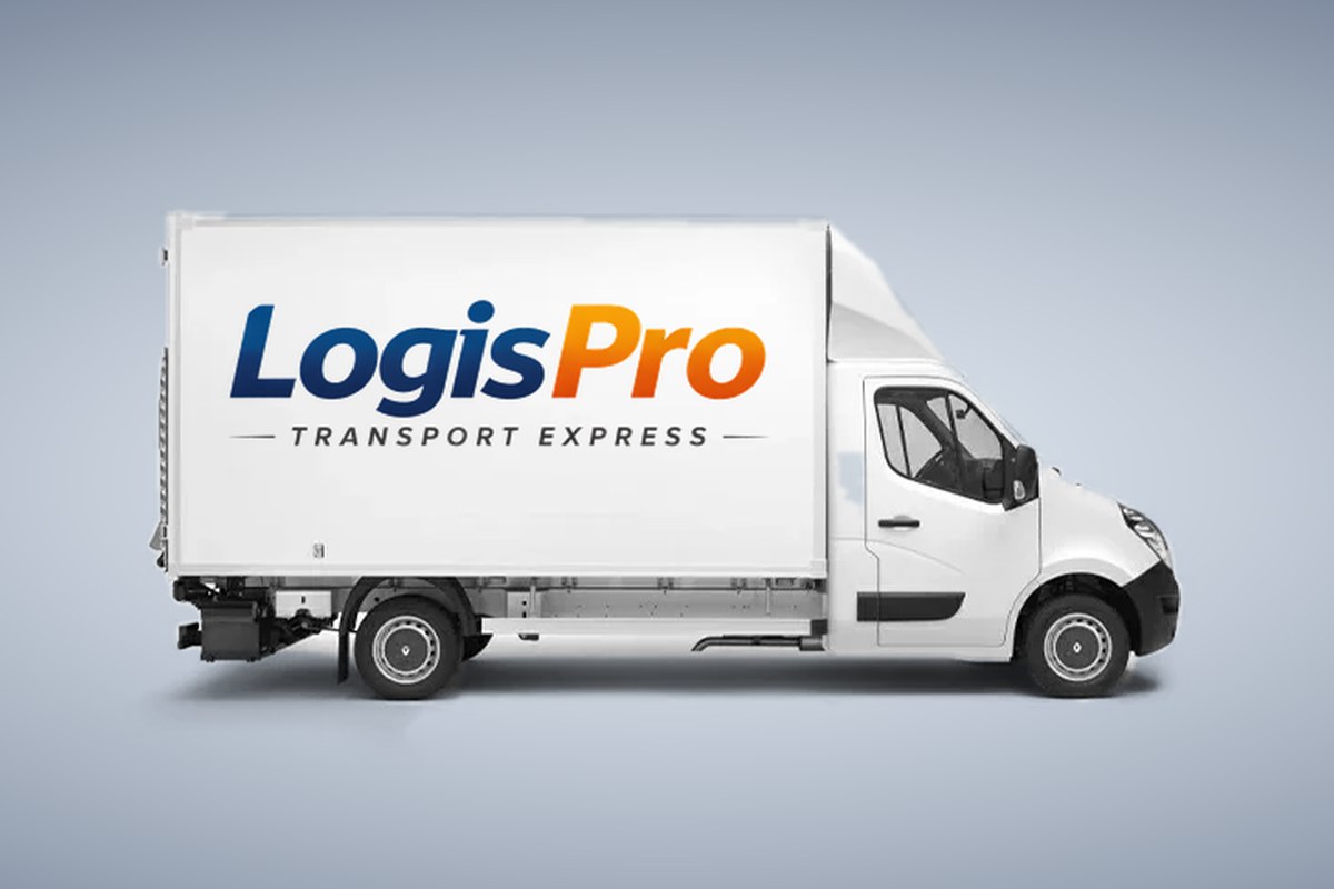 Camion 20 m³ avec hayon LogisPro avec le logo sur la caisse